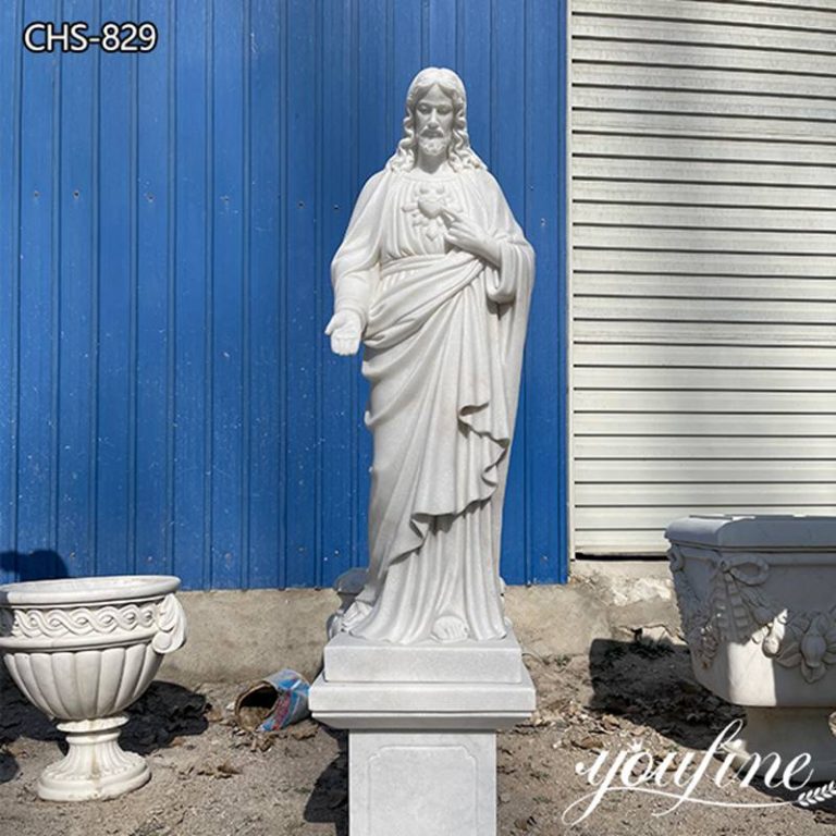 Hand Carved Marble Jesus Garden Statue for Sale CHS-829 (2)