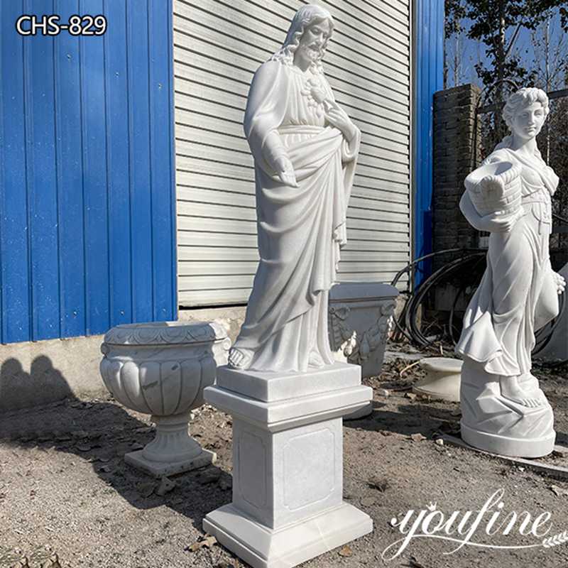 Hand Carved Marble Jesus Garden Statue for Sale CHS-829 (3)