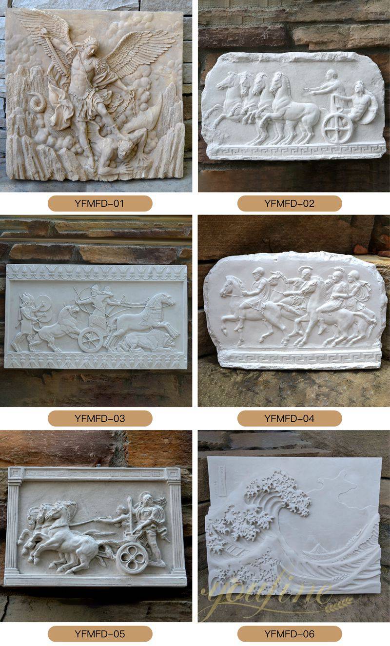 Hand Carved Marble Relief for Wall