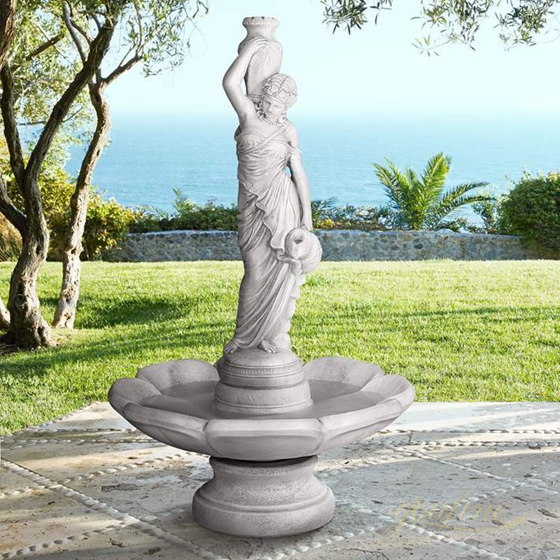 Hand Carved Marble at Well Fountain for Garden