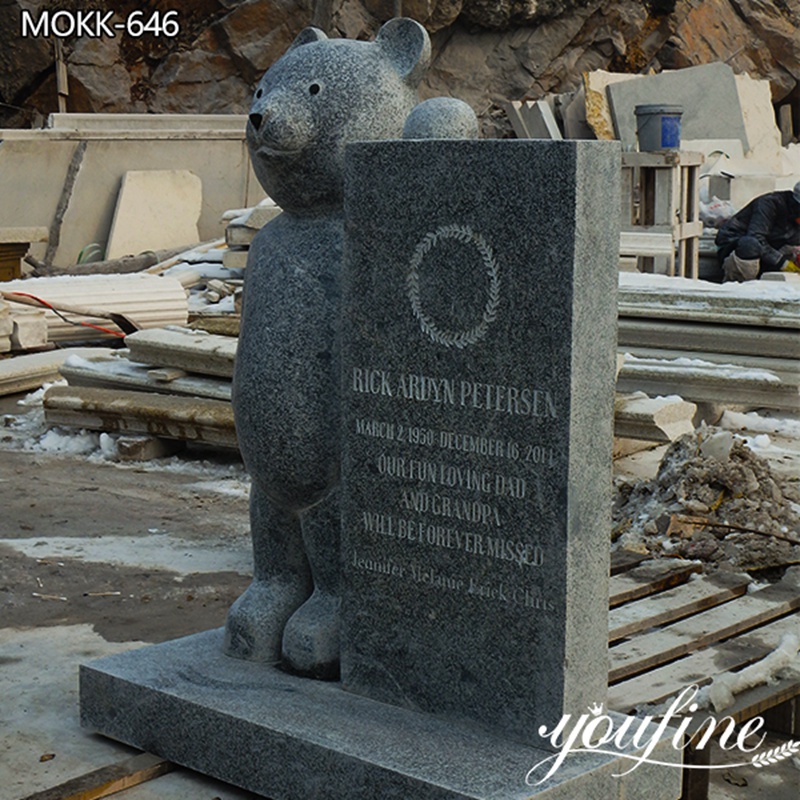 High Quality Granite Teddy Bear Headstone for Sale