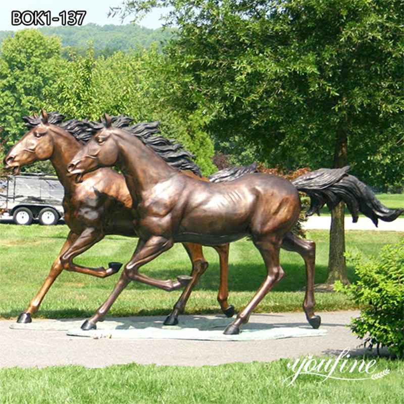 High Quality Life Size Bronze Horse Statue for Lawn for Sale BOK1-137