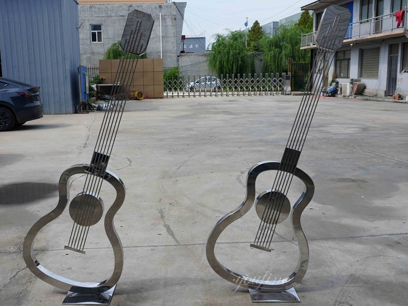 High Quality Stainless Steel Outdoor Guitar Sculptures