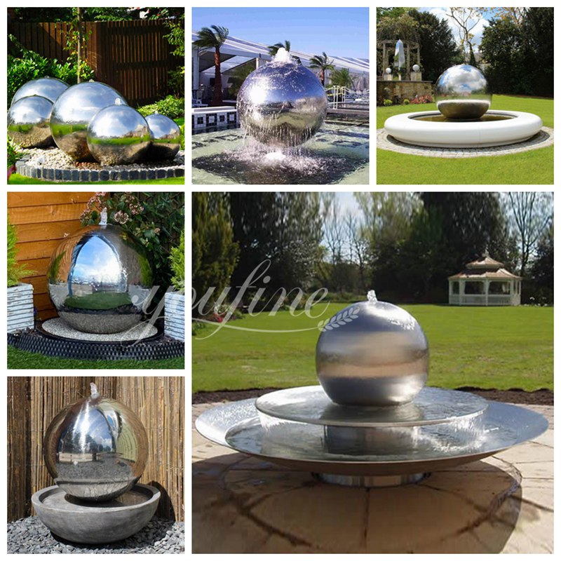 High-Quality Stainless Steel Sphere Water Fountain Applications