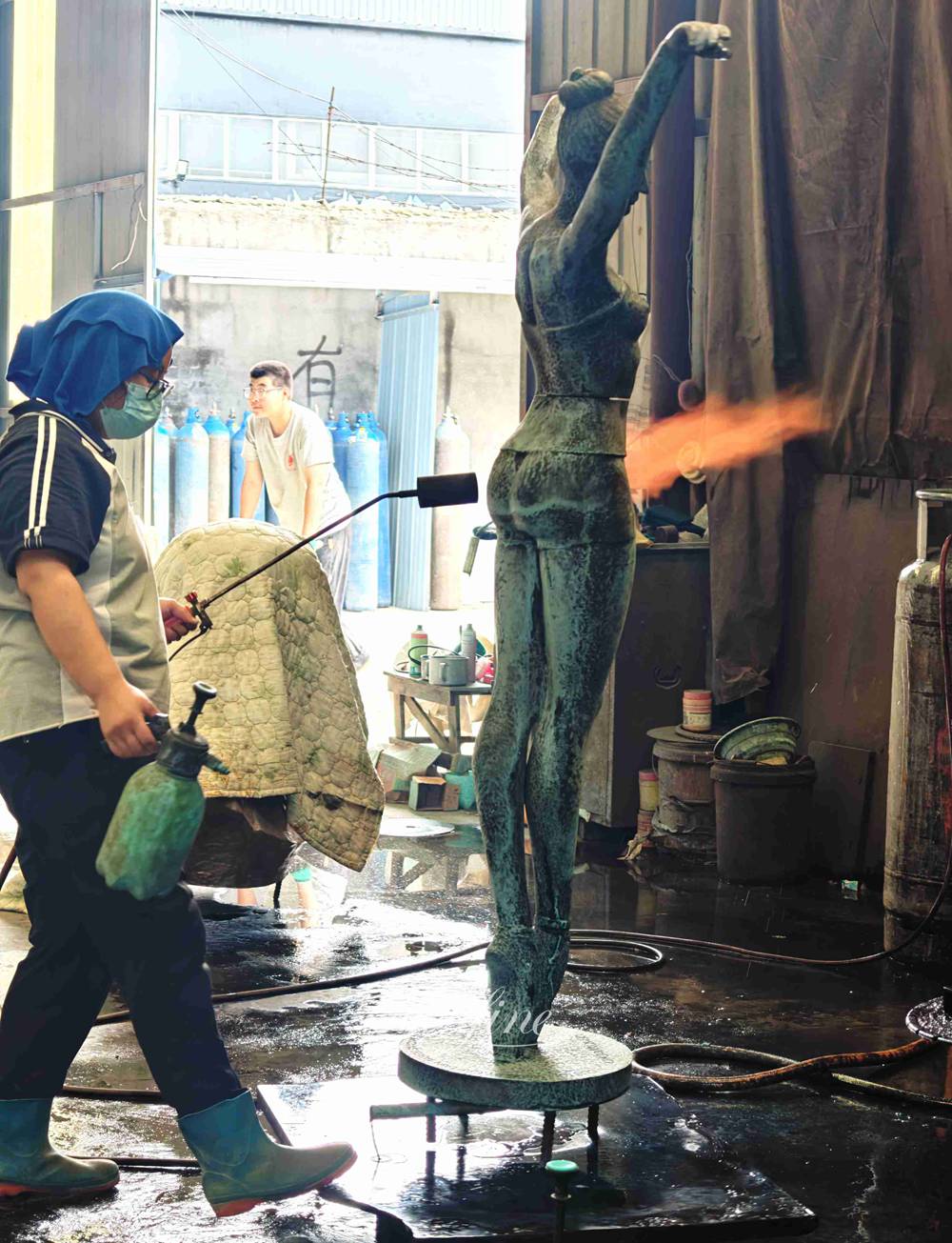 Hot Cast Bronze with Chemical Patina