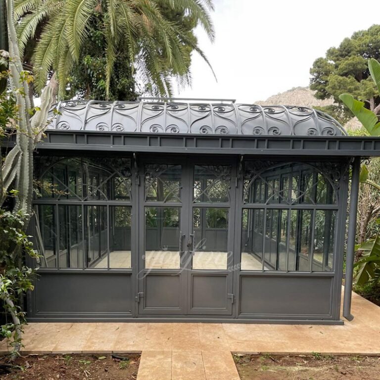 Hot Sale Grey Antique Wrought Iron Gazebo for Backyard Decor