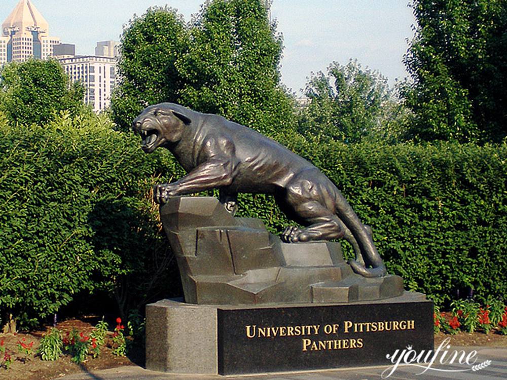 Howling Bronze Pitt Panther Statue 