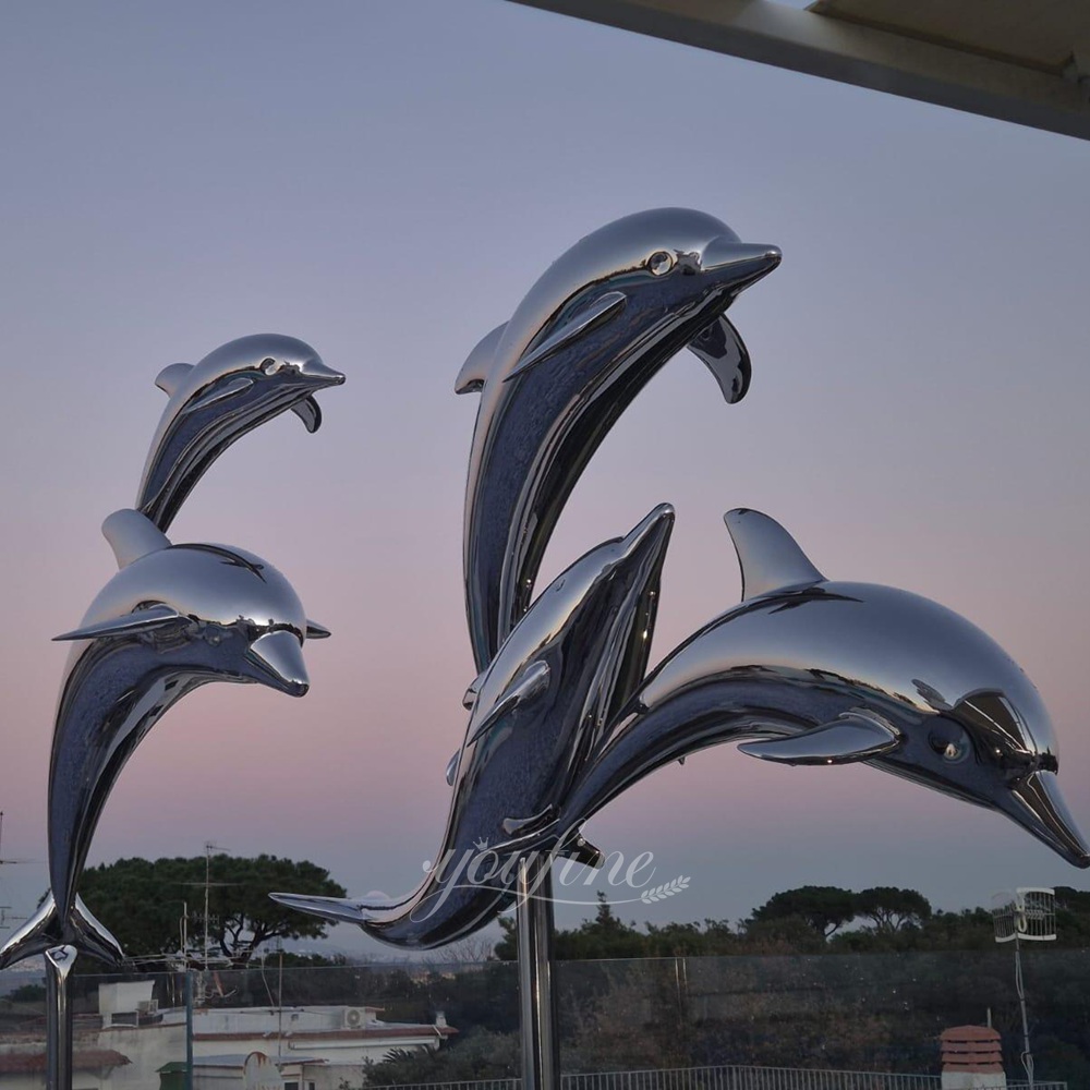 Italy Hotel Stainless Steel Dolphin Sculpture Feedback