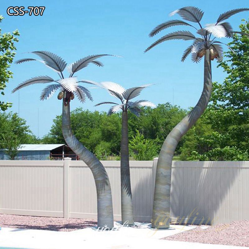 Landscape Stainless Steel Palm Trees Sculpture for City