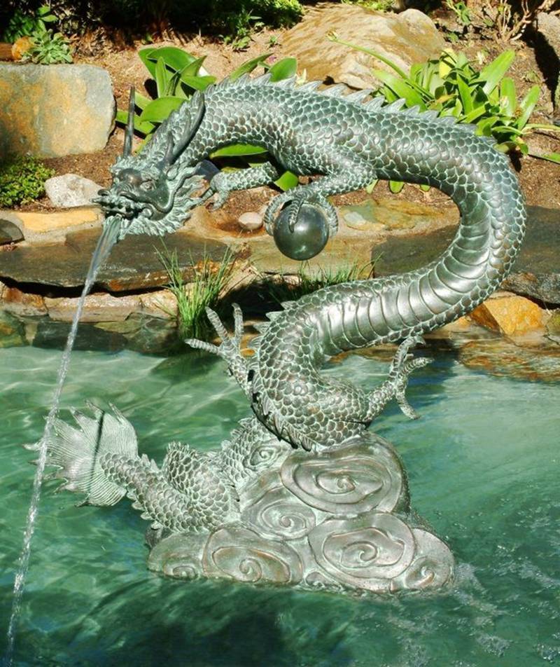 Bronze Chinese Dragon Statue