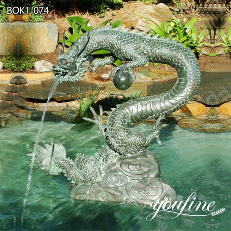 Large Bronze Chinese Dragon Statue For Outdoor