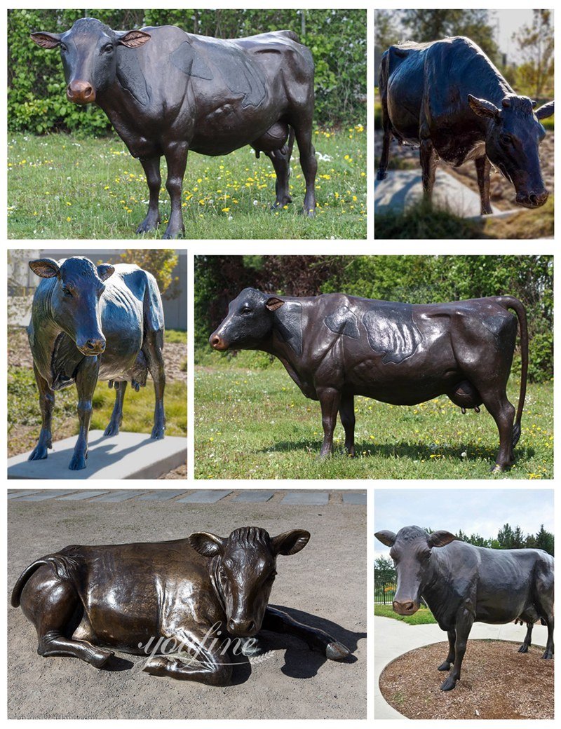 Large Bronze Cow Statues