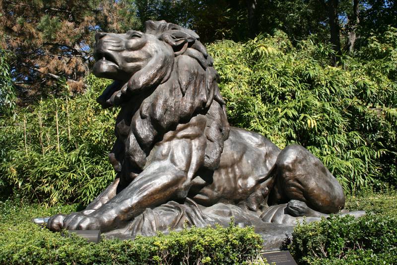 Large Bronze Lion Statue