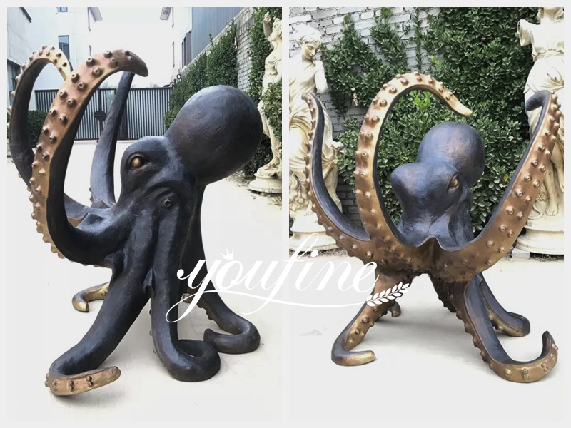 Large Bronze Octopus Sculpture in YouFine Factory