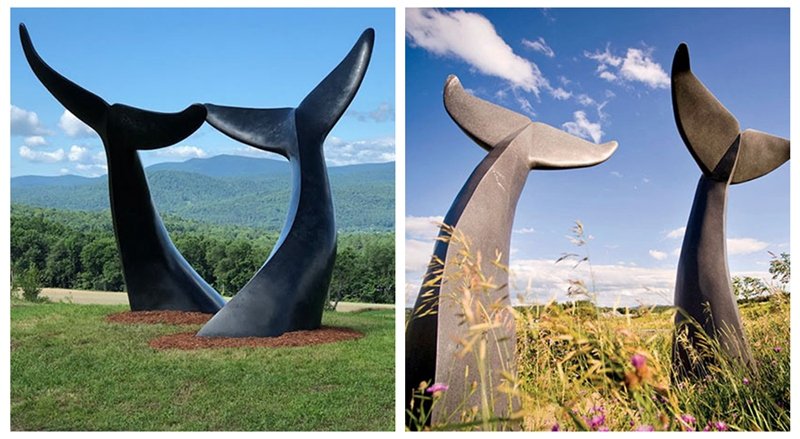 Large Stainless Steel Whale Tail Sculpture For Sale Large Stainless Steel Whale Tail Sculpture For Sale