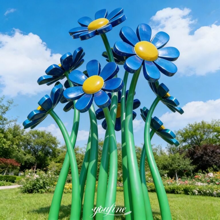 Large Colorful Daisy Sculpture for Park Decor
