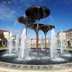 Large Corten Steel Fountain Modern Water Feature Manufacturer CS