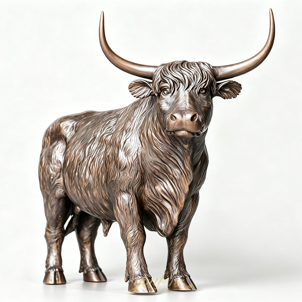 Large Highland Cow Statue