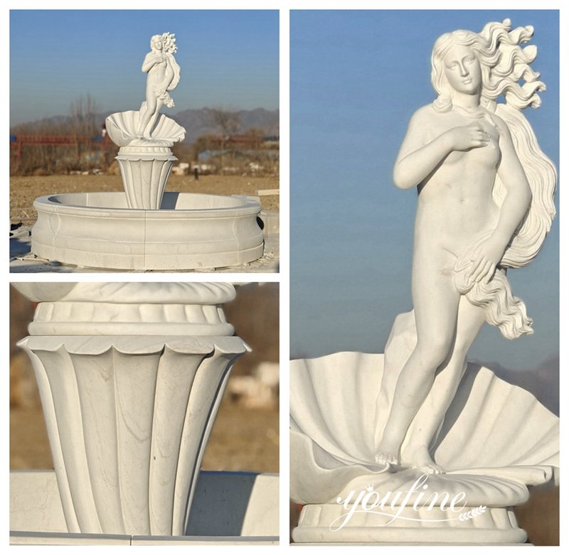 Large Marble Venus Water Fountain Details