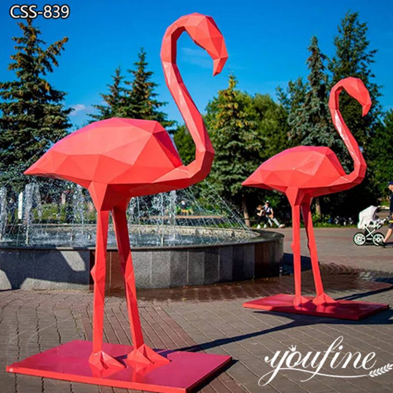 Large Metal Garden Pink Flamingo Statue Ornament CSS-839 (3)