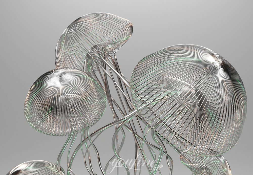 Large Metal Jellyfish Sculpture Detail