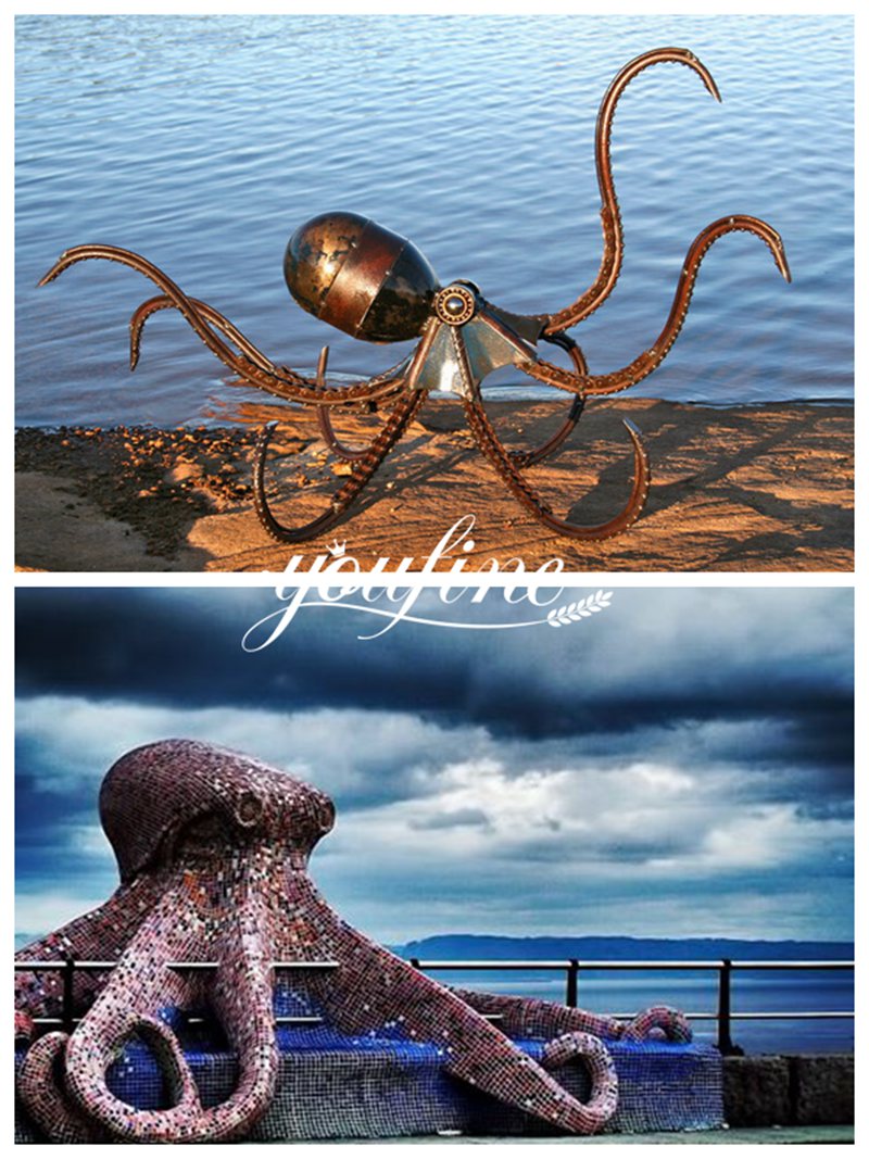 Large Metal Octopus Sculptures