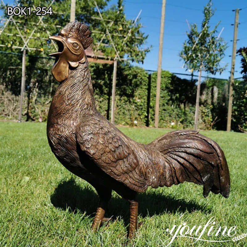 Large Metal Rooster Statue Yard Ornament Manufacturer BOK1-254