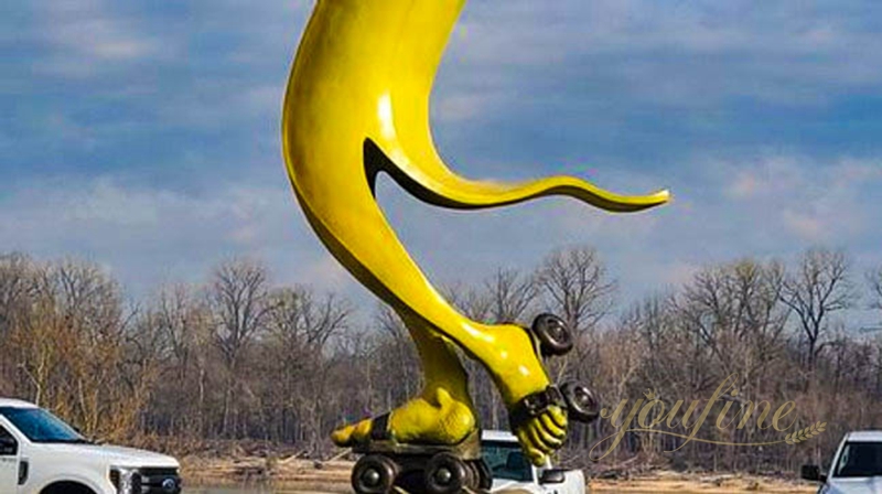 Large Outdoor Bronze Banana Sculpture for Sale