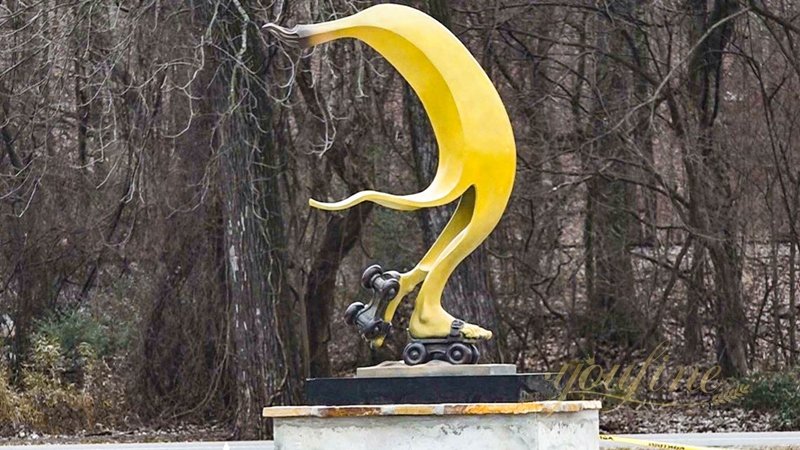 Large Outdoor Bronze Banana Sculpture for Sale