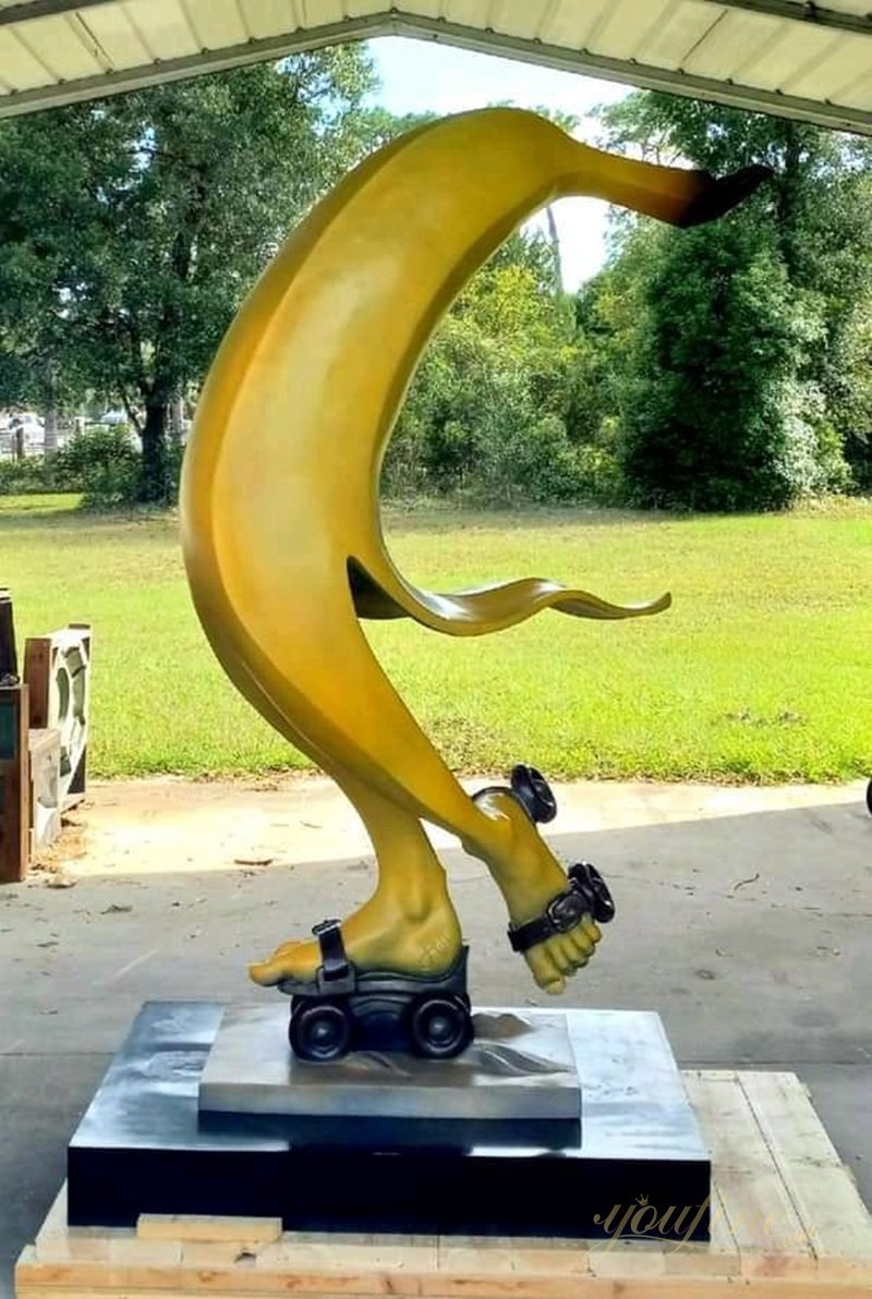 Large Outdoor Bronze Banana Sculpture for Sale