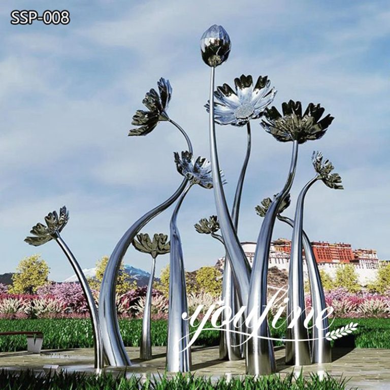 Large Outdoor Metal Sunflower Art Sculpture for Sale (1)
