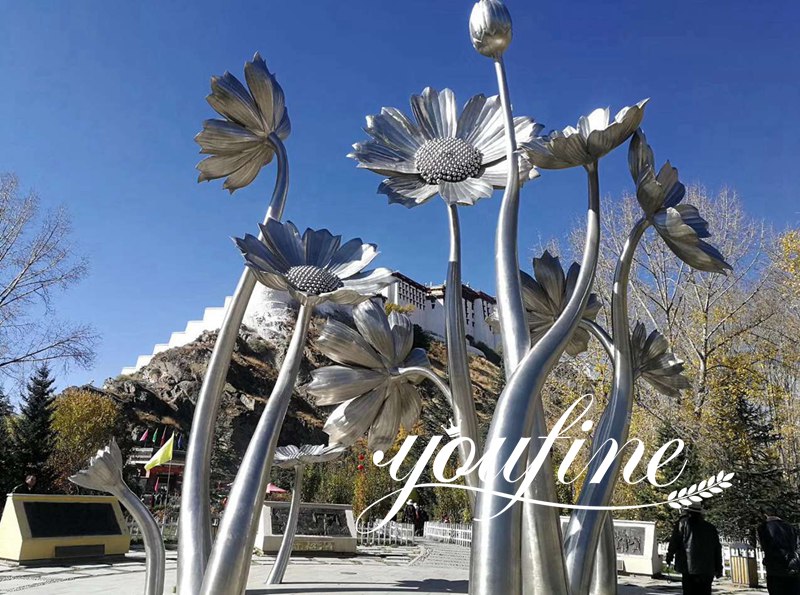 Large Outdoor Metal Sunflower Art Sculpture for Sale (9)