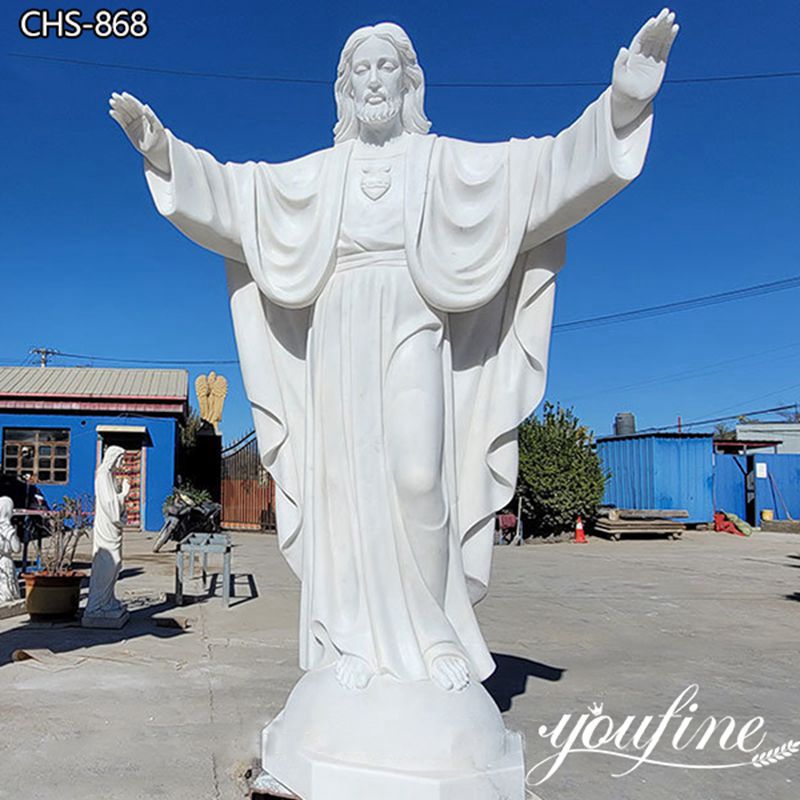 Large Outdoor White Marble Jesus Statue for Church Wholesale CHS-868