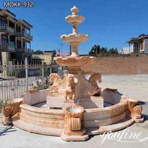  » Large Red Marble Horse Fountain for Sale MOKK-932