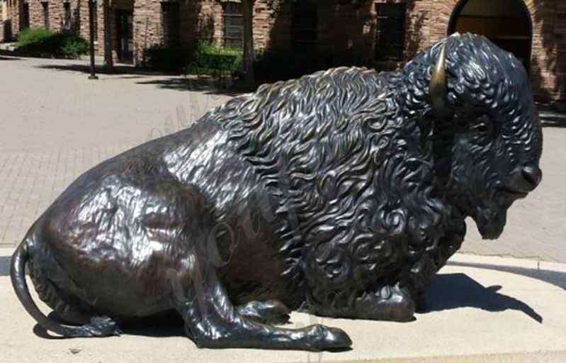 Large Size Bronze Bison Sculpture Animal Decor for Sale BOKK-356