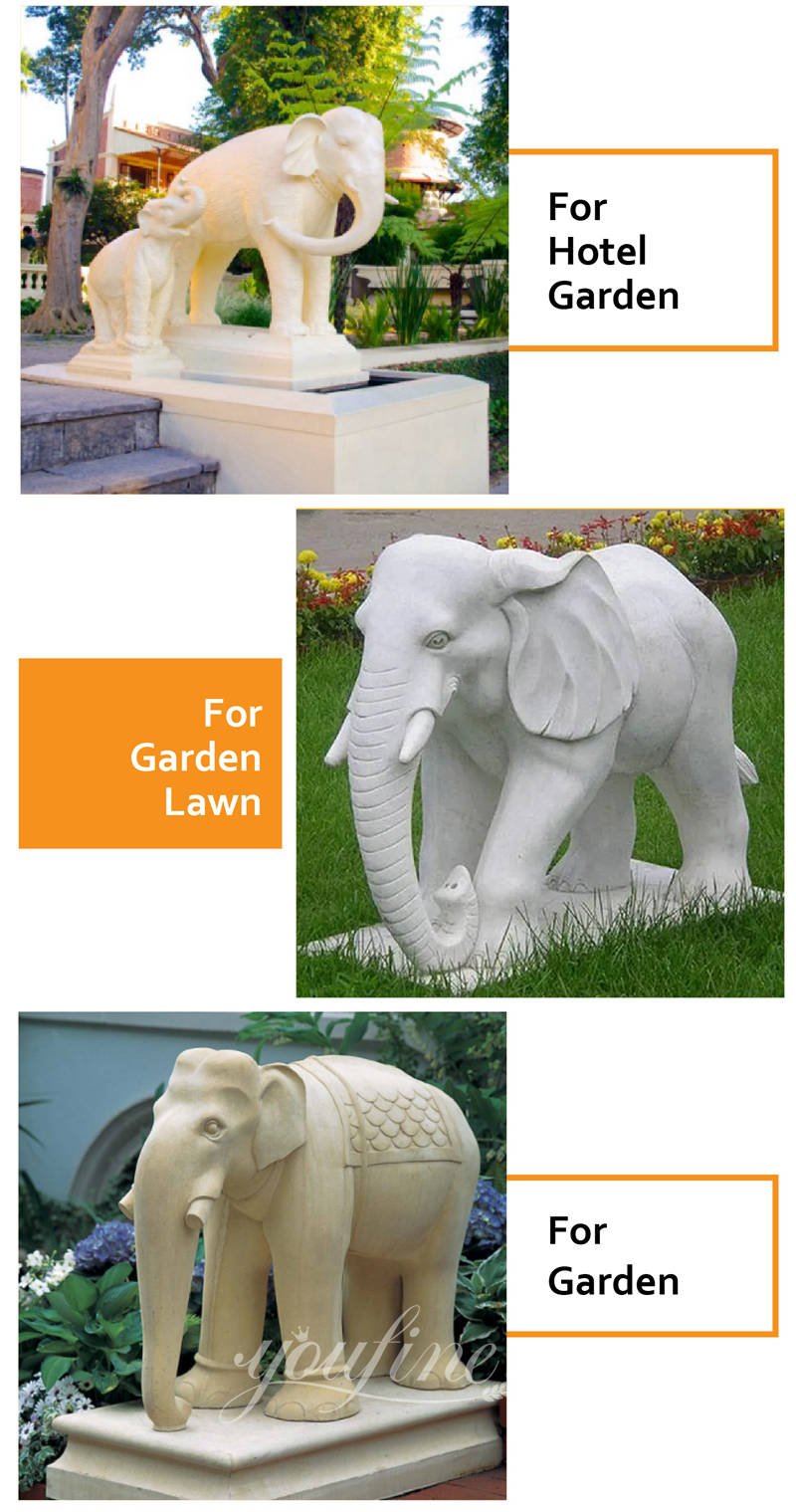 Large Size Marble Elephant Statue