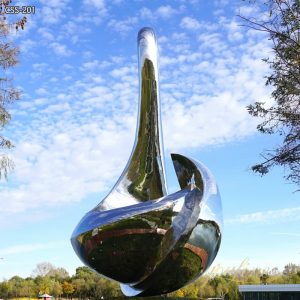  » Large Stainless Steel Abstract Swan Sculpture for Outdoor Garden