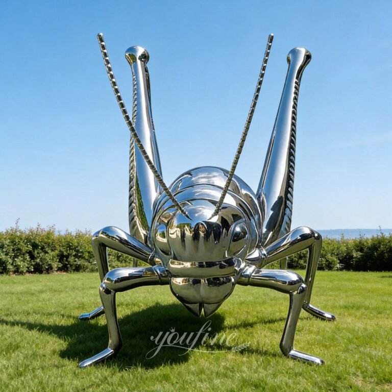 Large Stainless Steel Grasshopper Sculpture for Outdoor