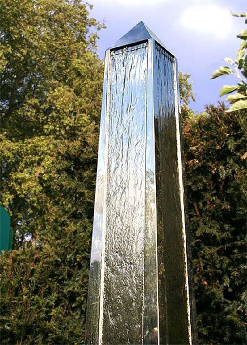 Large Stainless Steel Obelisk Sculpture for Garden