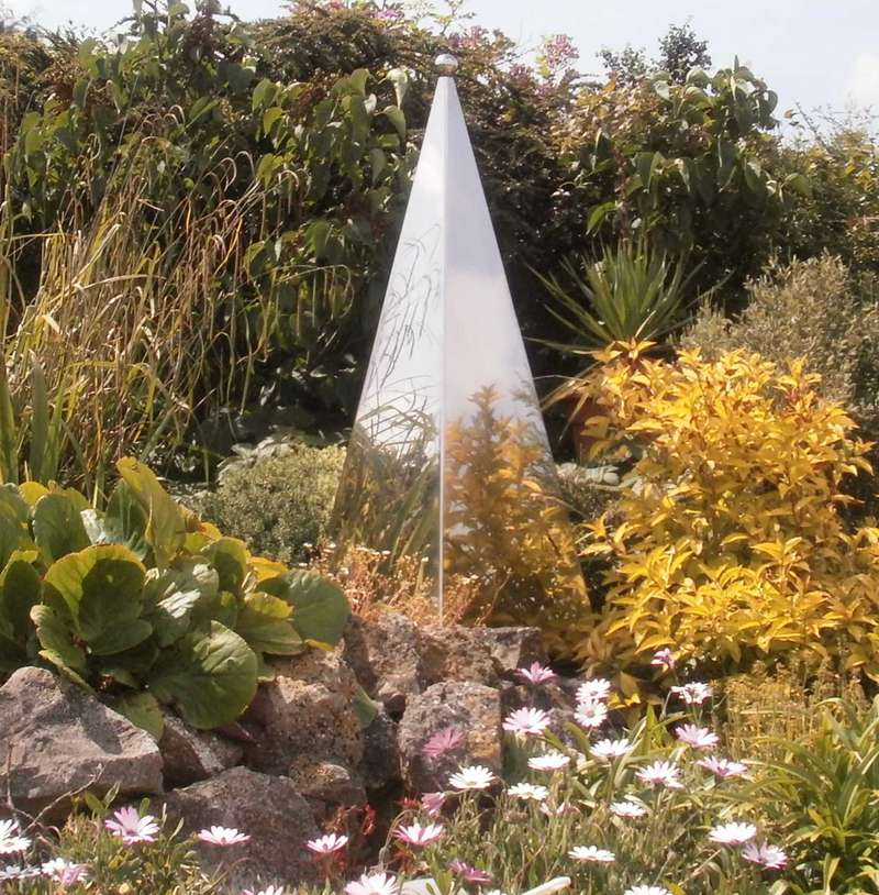 Large Stainless Steel Obelisk Sculpture for Garden