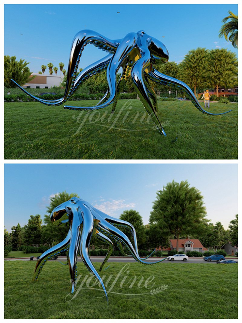 Large Stainless Steel Octopus Sculpture Application