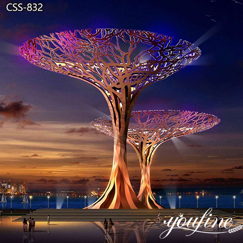 Large Stainless Steel Outdoor Tree Sculpture Manufacturer CSS-832 (1)