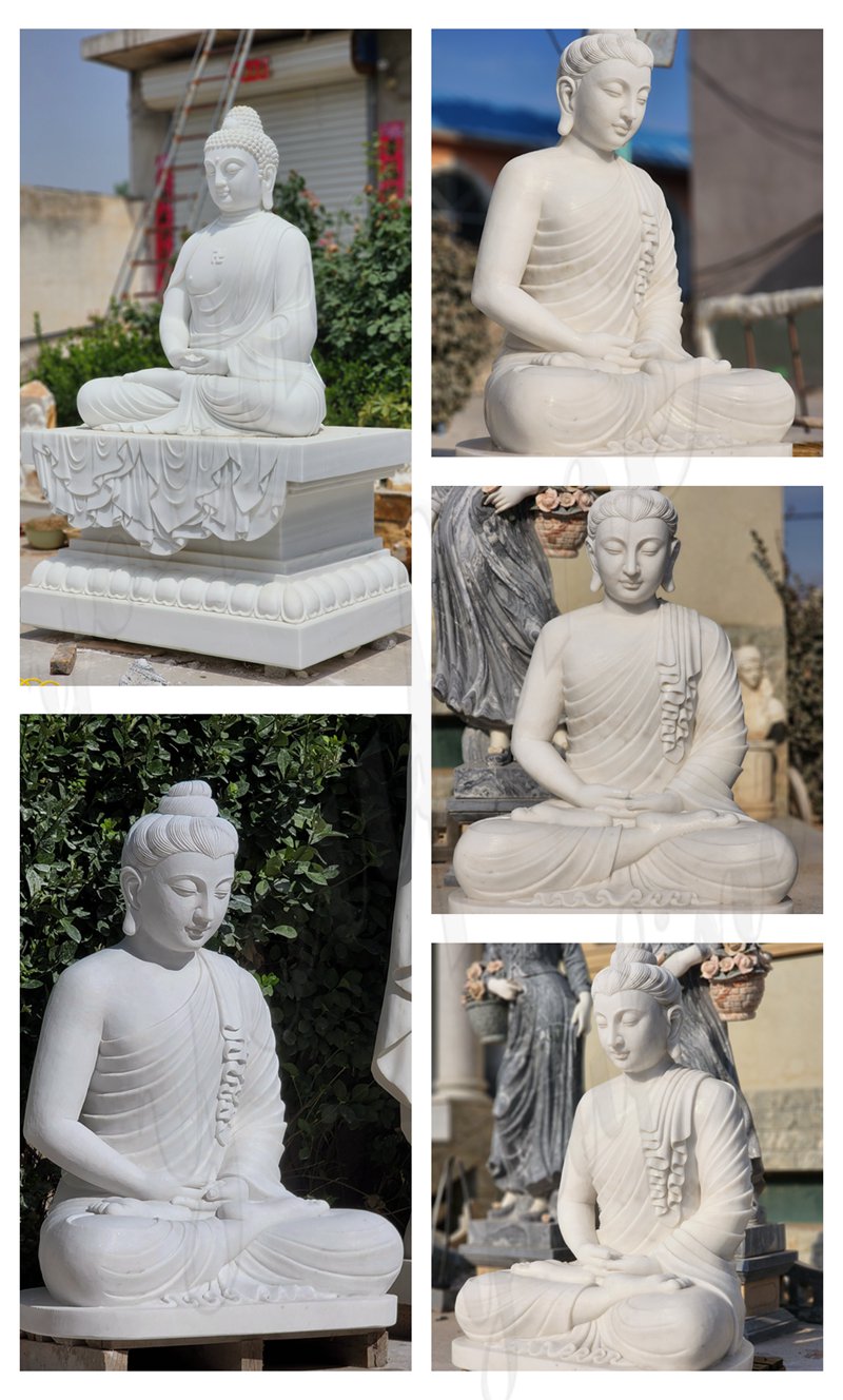 Large Stone Buddha Statue Details