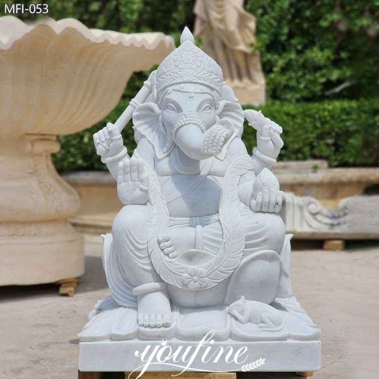 Large White Marble Ganesh Statue Factory Sale (2)