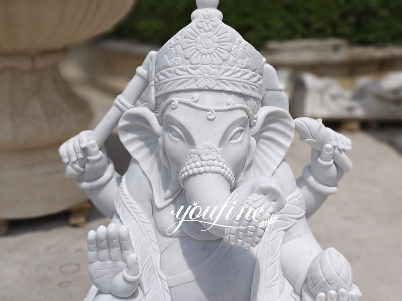 Large White Marble Ganesh Statue Factory Sale