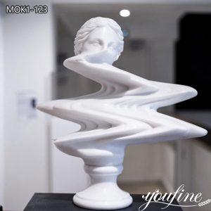  » Léo Caillard Marble Aphrodite Whihe Abstract Bust Sculpture for Sale MOK1-123