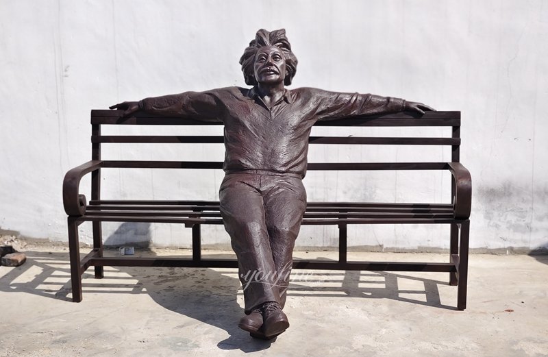 Life Size Albert Einstein Bronze Statue Front View