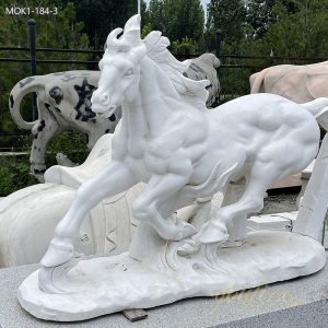  » Life Size Art White Marble Horse Statue for Outdoor MOK1-184
