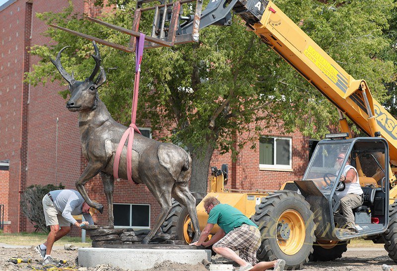 Life-Size Bronze Antelope Statue for Outdoor Elegance