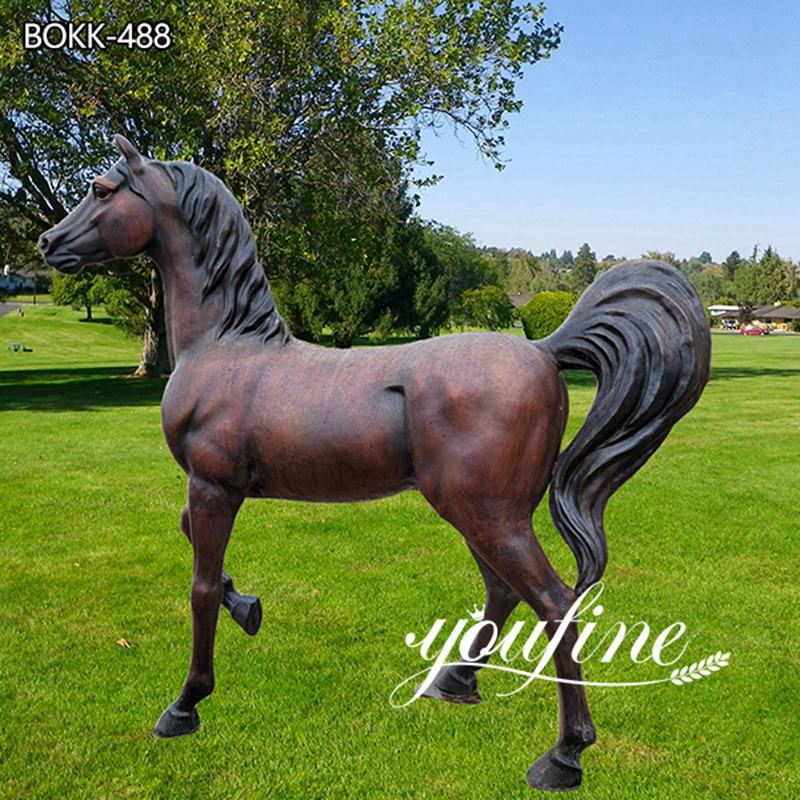 Life Size Bronze Arabian Horse Statue
